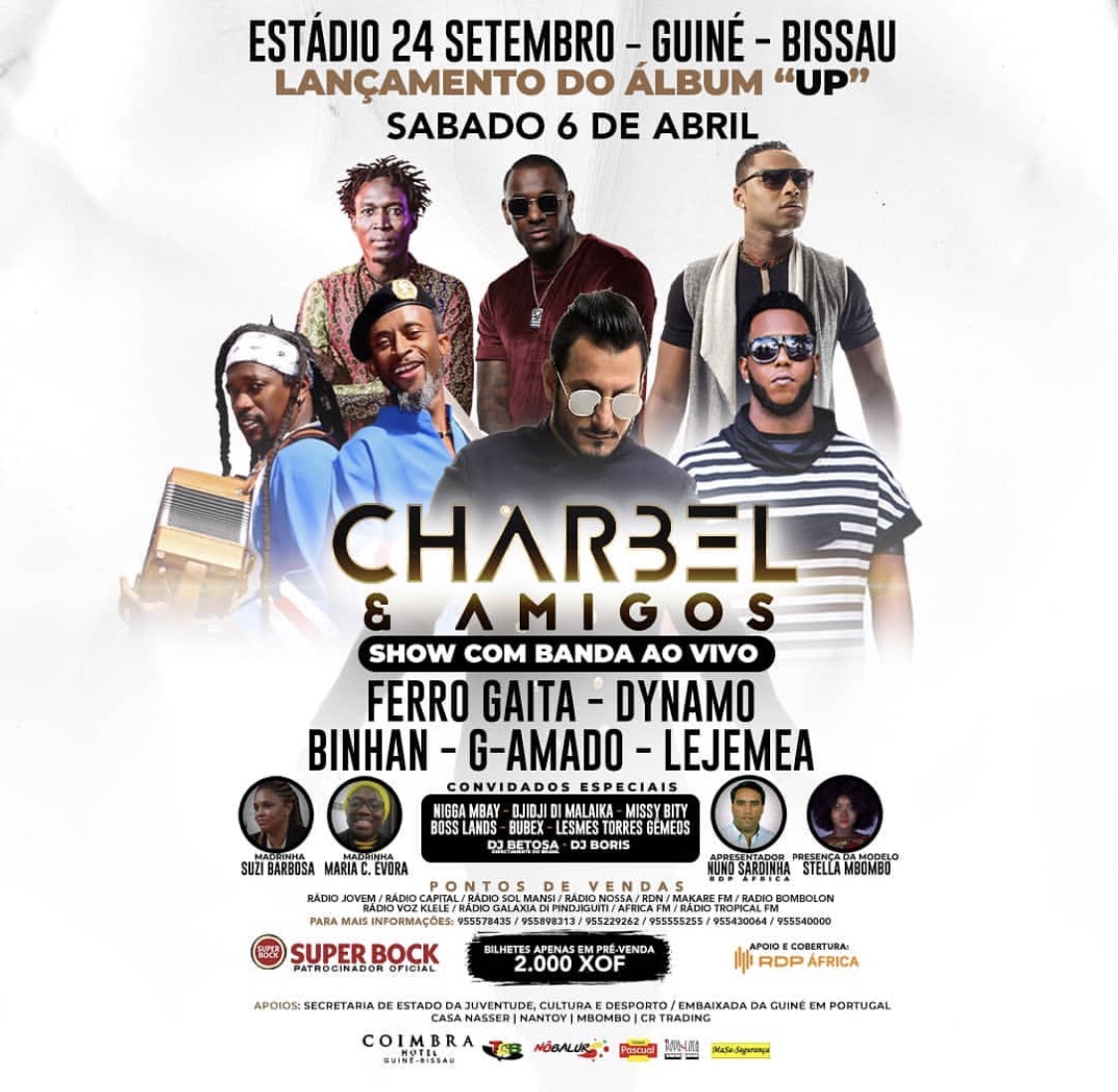 Charbel – Album “Up” | Show 6 , April 2019 at 24 September Stadium in Guinea-Bissau