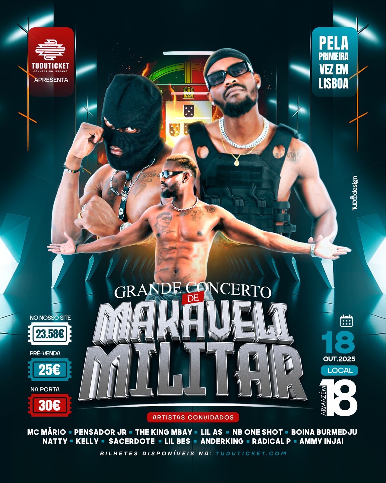 Tudu Ticket apresenta, pela primeira vez em Lisboa, o grande concerto de Makaveli Militar